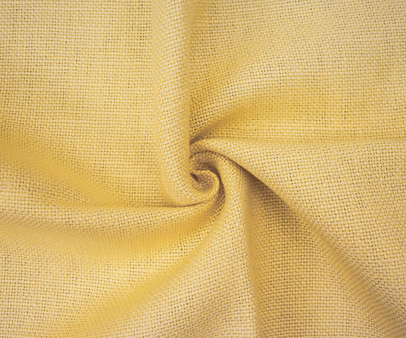 Yellow Moygashel Solid Woven Irish Linen Home Decorating Fabric