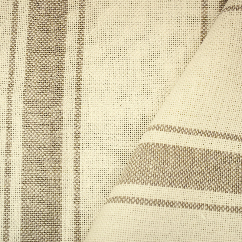 Ivory-Natural Moygashel Stripe Woven Irish Linen Home Decorating Fabric