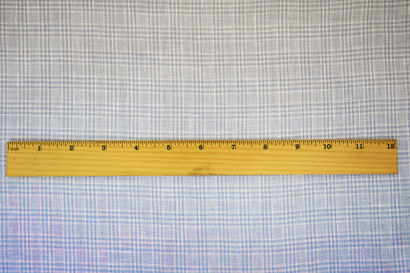 White-Purple Spence Bryson Plaid Irish Linen Woven Fabric