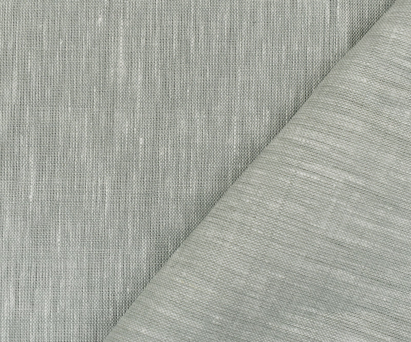 Gray-White Spence Bryson Slub Texture Irish Linen Chambray Woven Fabric