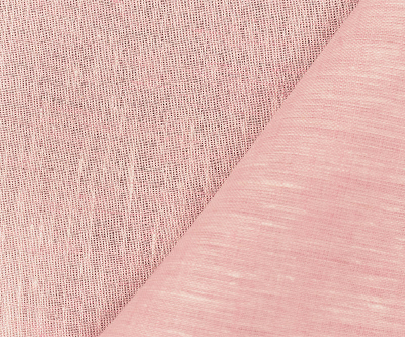 Pink-White Spence Bryson Slub Texture Irish Linen Chambray Woven Fabric