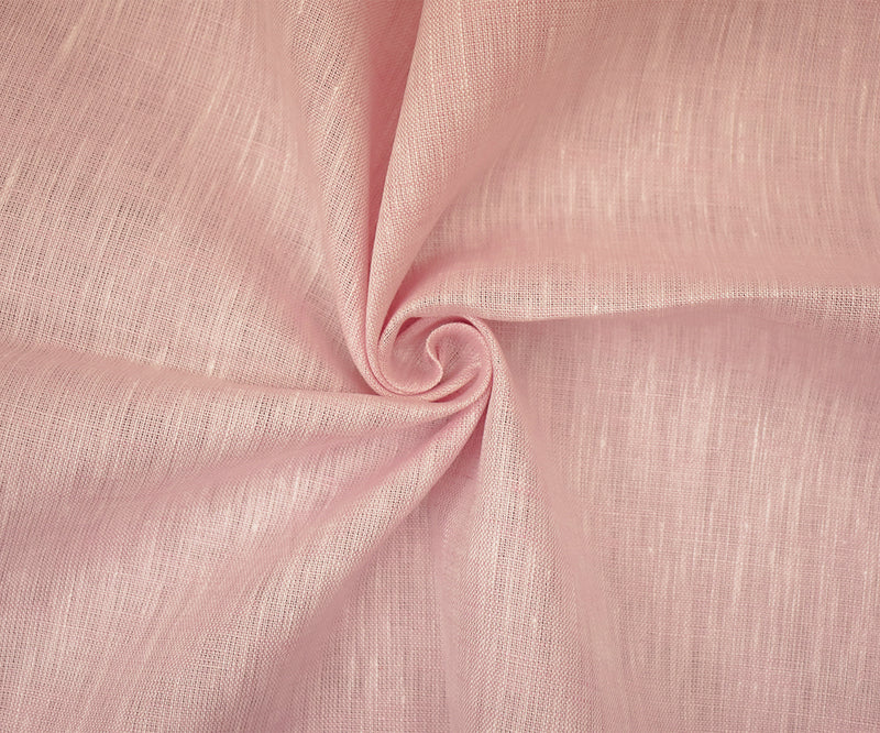 Pink-White Spence Bryson Slub Texture Irish Linen Chambray Woven Fabric