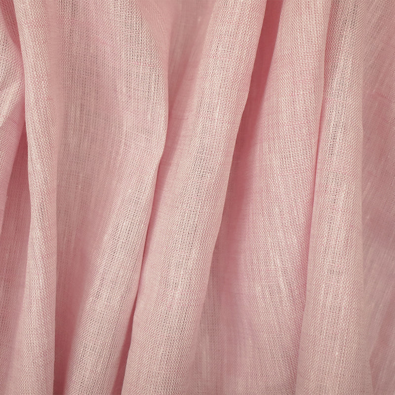 Pink-White Spence Bryson Slub Texture Irish Linen Chambray Woven Fabric