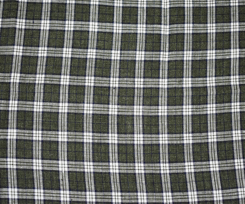 Green-Blue-Multi Spence Bryson Washed Plaid Irish Linen Woven Fabric