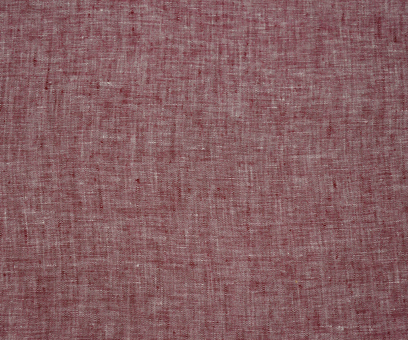 Red-White Spence Bryson Textured Washed Irish Linen Chambray Woven Fabric