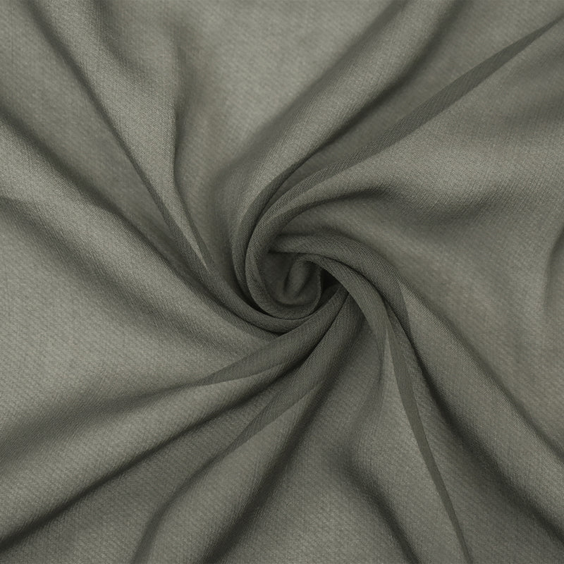 Gray Silk Chiffon Woven Fabric