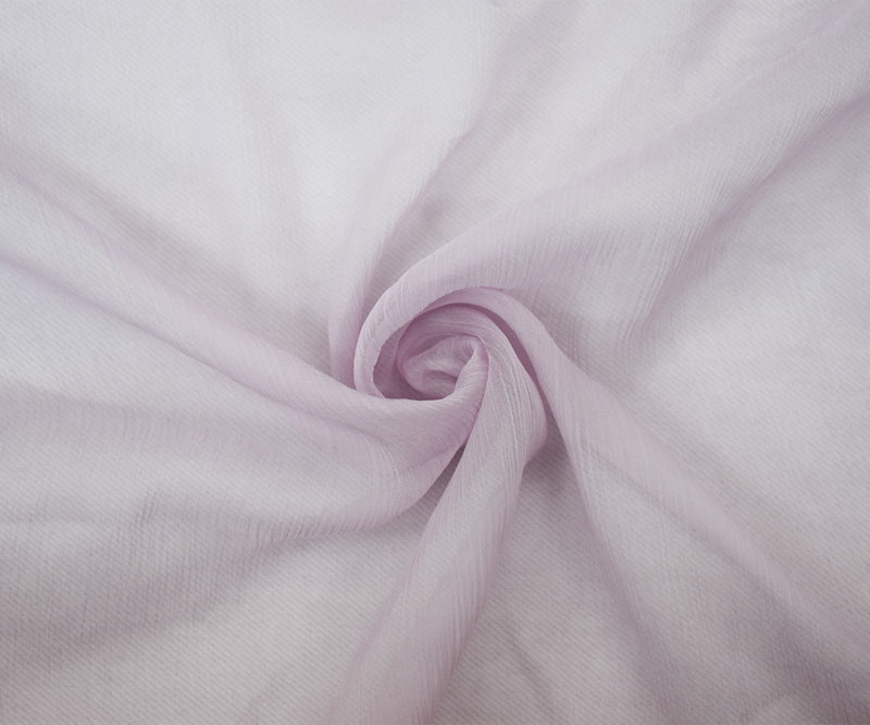 3 3/4 YD PC-Lilac Purple Silk Crinkled Yoryu Chiffon Woven Fabric