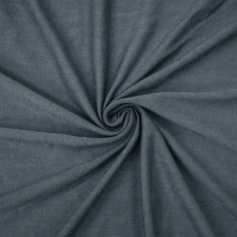Gray Rayon Solid Jersey Knit Fabric