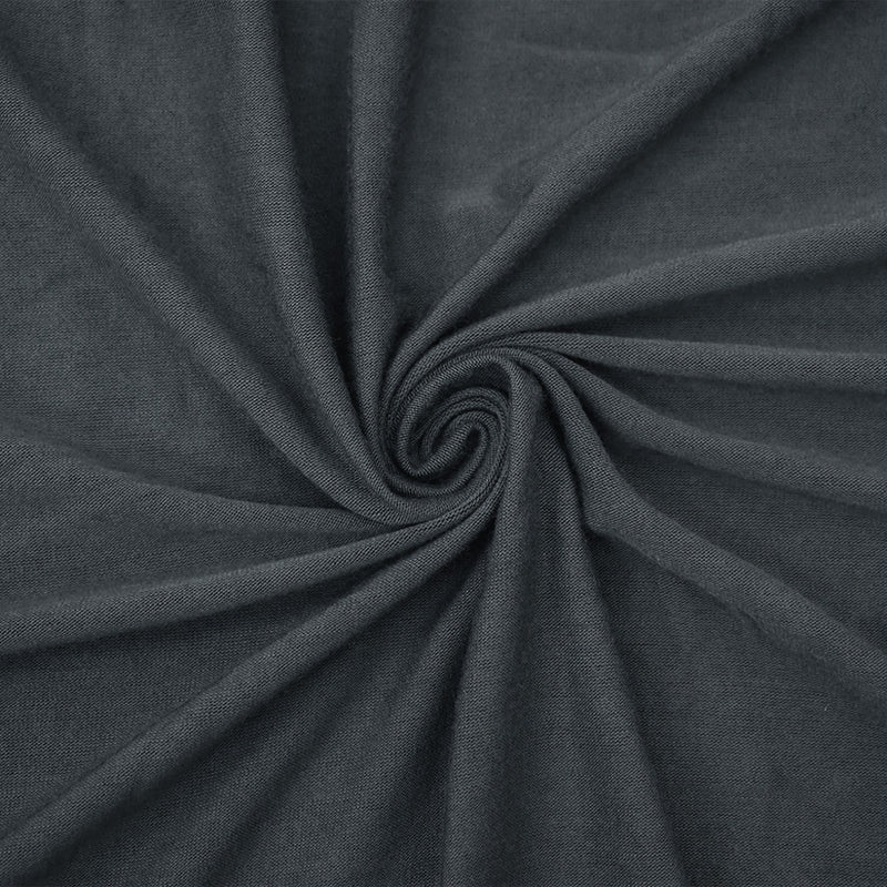 Gray Rayon Solid Jersey Knit Fabric