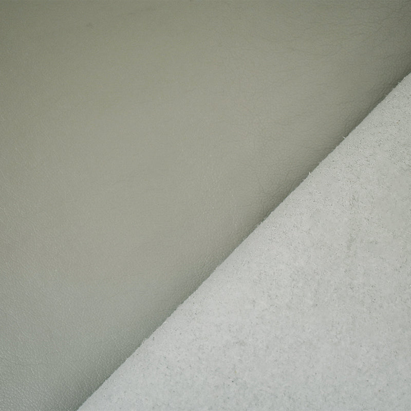 Gray Famous Maker Solid Recycled Leather and Polyurethane Blend Fabric
