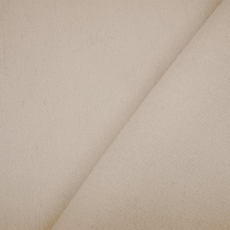 6 YD PC-Light Beige Melton Wool-Poly Blend Double Woven Brushed Jacketing Fabric