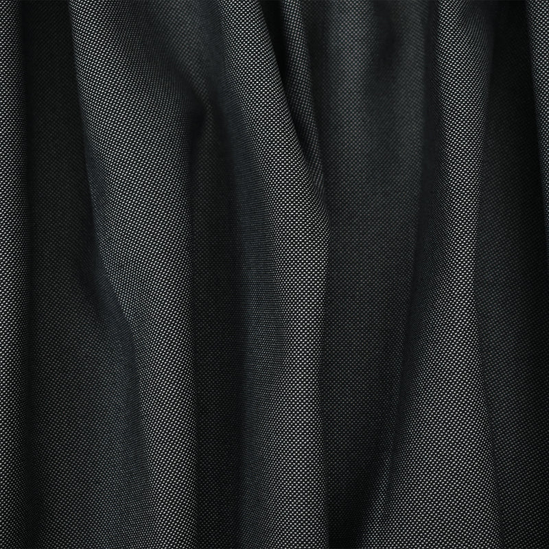 Deepest Gray-White Poly Wool Dobby Shirting Woven Fabric