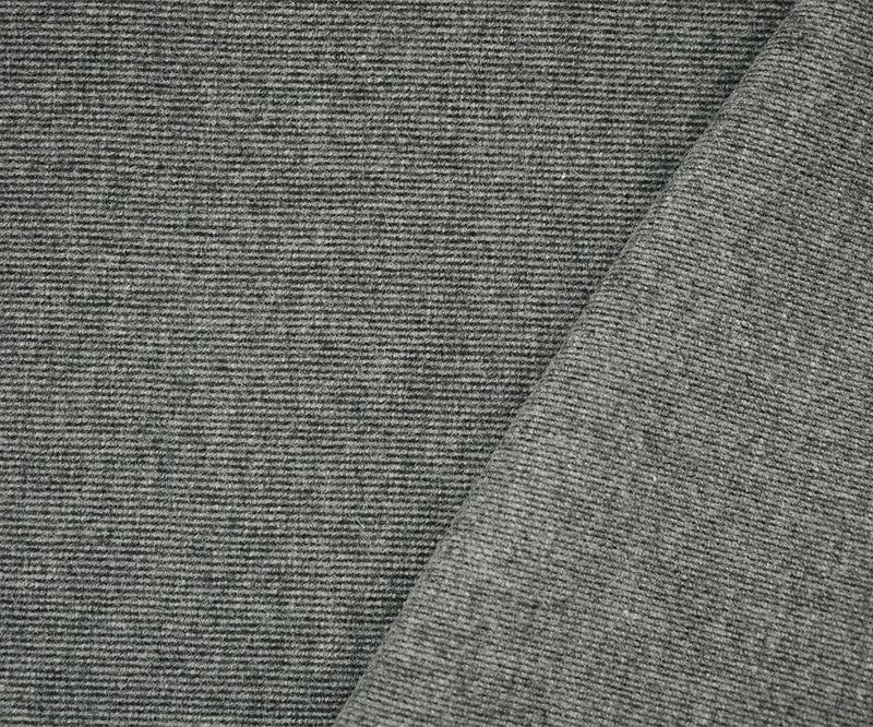 Black-Gray Cotton Wool Blend Textured Stripe Stretch Jacketing Woven Fabric