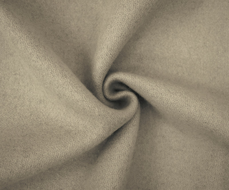 1 1/4 YD PC-Gray Wool-Poly Blend Double Brushed Twill Double Woven Jacketing Fabric