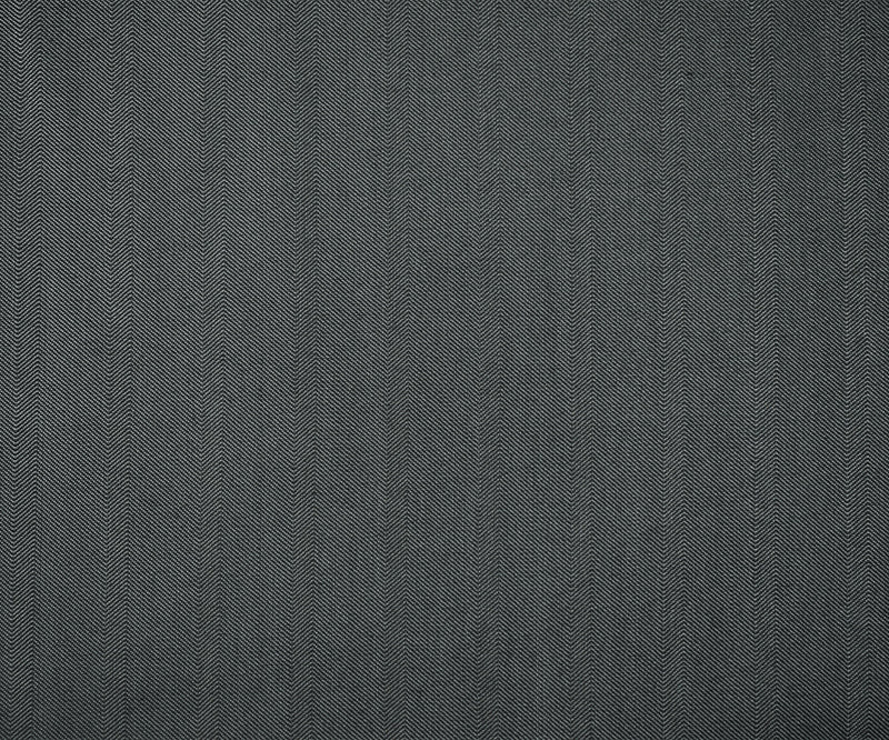 Gray-Black Wool-Polyester Irregular Herringbone Shirting Fabric