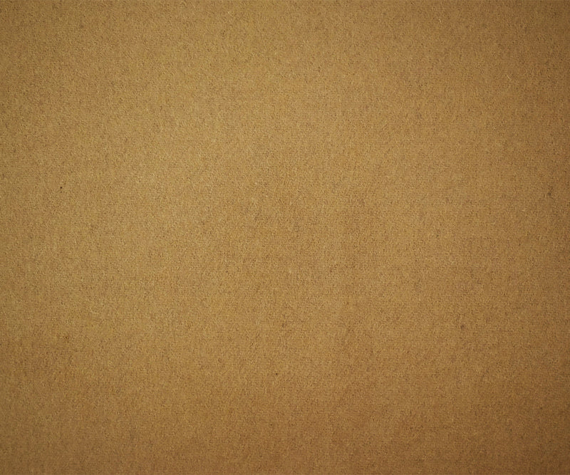 Cream Brown Melton Wool Solid Double Woven Coating Fabric