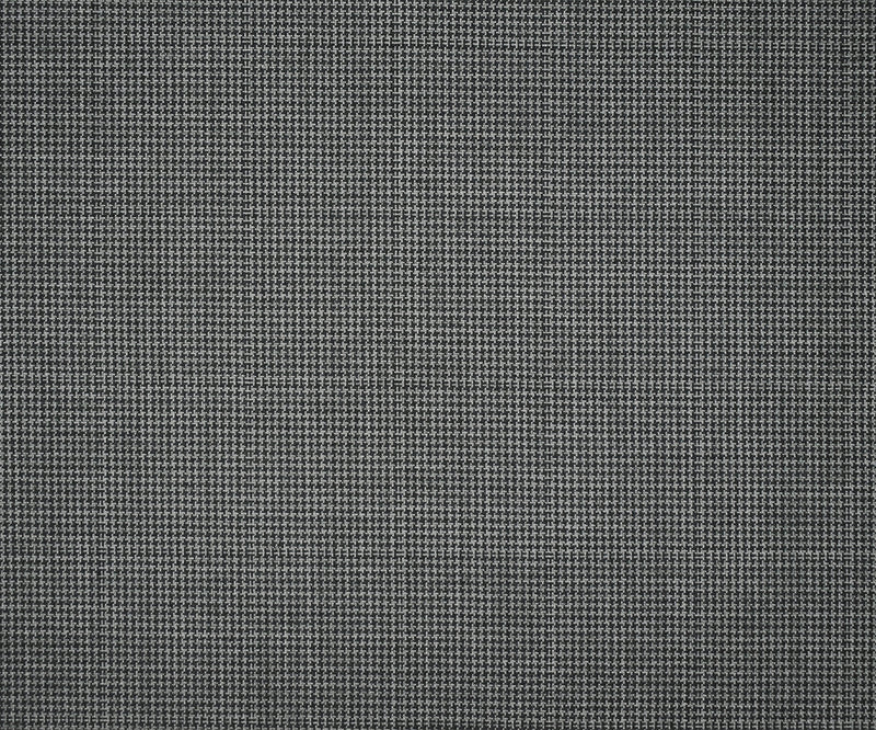 Gray-Black Poly-Wool Houndstooth Check Shirting Woven Fabric
