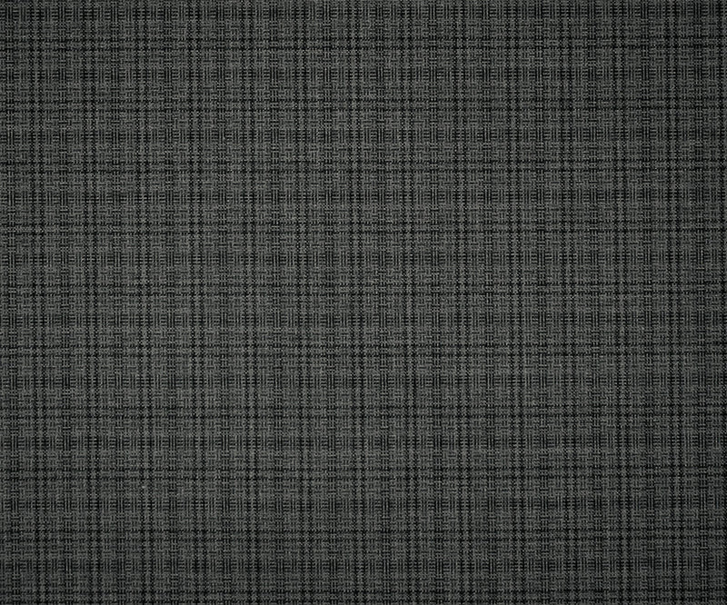 Gray-Black Polyester-Wool Plaid Shirting Woven Fabric