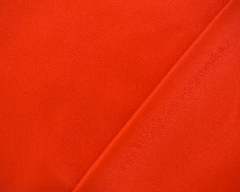 Orange Silk Famous Designer Crepe De Chine Woven Fabric