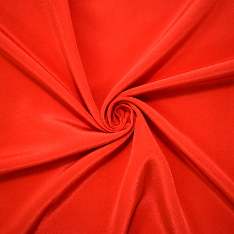 Orange Silk Famous Designer Crepe De Chine Woven Fabric