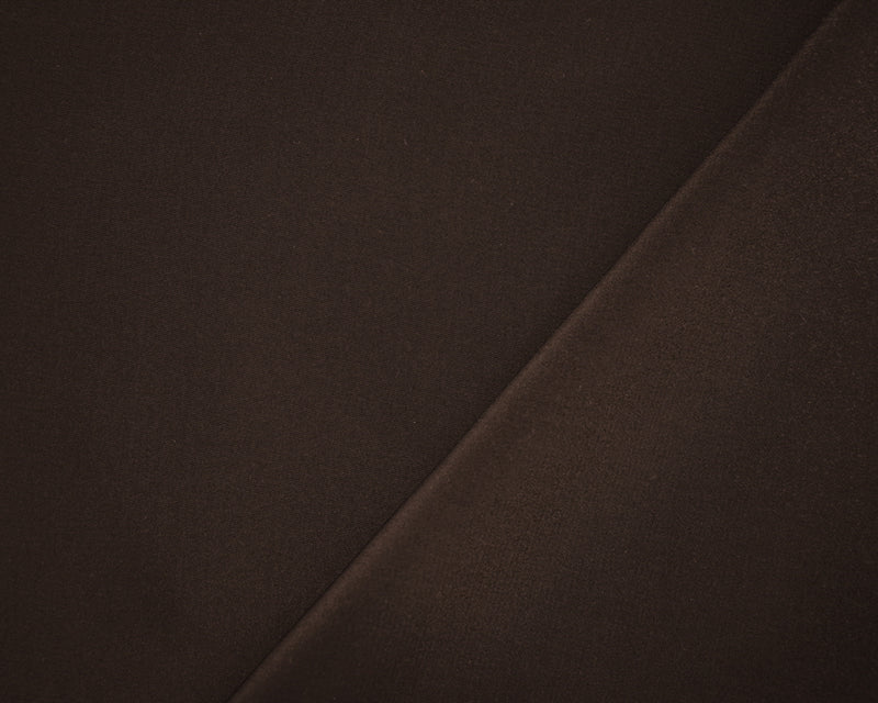 Deep Brown Silk Famous Designer Crepe De Chine Woven Fabric