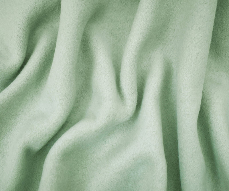 Mint Green Melton Wool Poly Solid Double Woven Jacketing Fabric