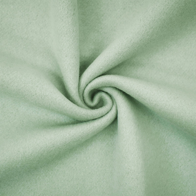 Mint Green Melton Wool Poly Solid Double Woven Jacketing Fabric