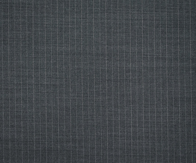 Gray-Pink Poly-Wool Pinstripe Woven Twill Suiting Fabric