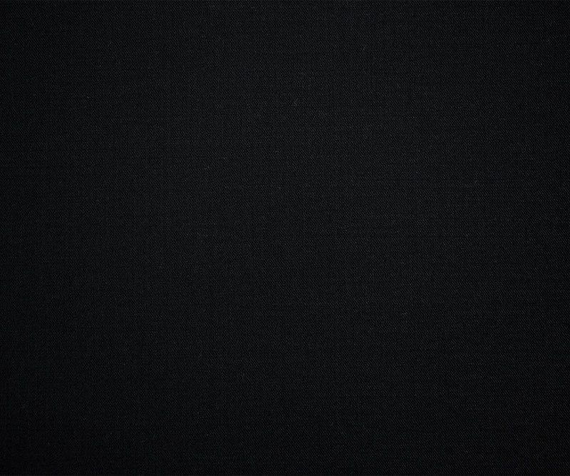 Black Wool-Poly Stretch Spandex Solid Twill Suiting Fabric