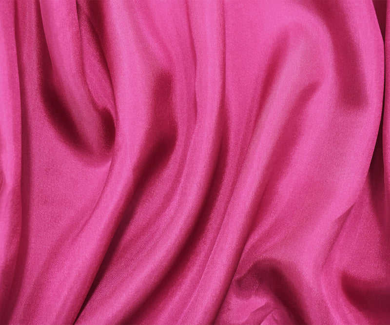 3 1/2 YD PC-Pink Famous Designer Silk Habotai Woven Fabric