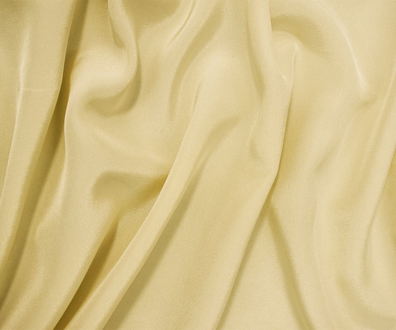 Light Beige Famous Designer Silk Crepe De Chine Woven Fabric