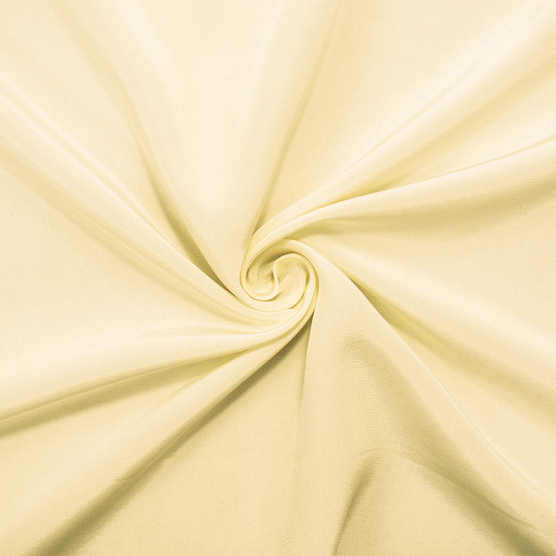 Ivory Famous Designer Silk Crepe De Chine Woven Fabric