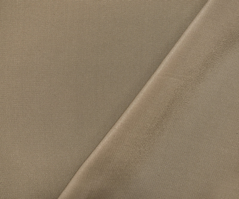 Taupe Brown Famous Designer Silk Crepe De Chine Woven Fabric