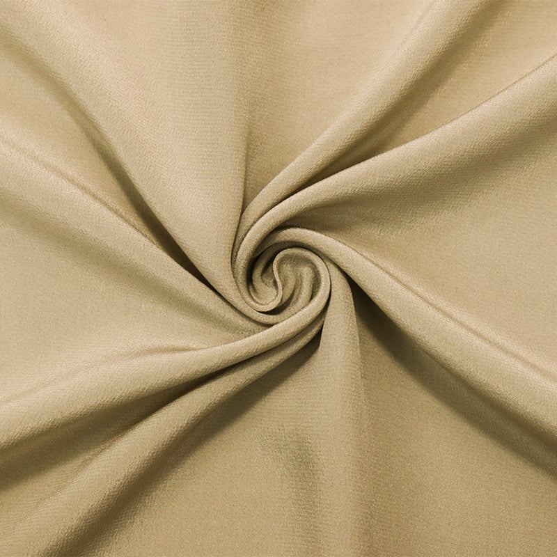 Taupe Beige Famous Designer Silk Crepe De Chine Woven Fabric
