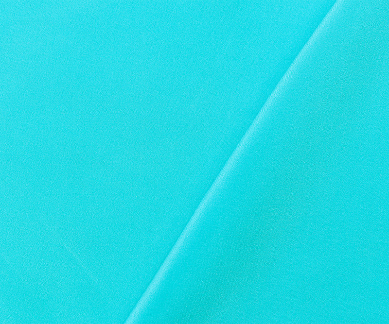 Aqua Teal Famous Designer Crepe De Chine Woven Fabric