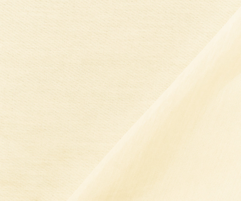 Light Ivory Famous Designer Silk-Cotton Voile Woven Fabric