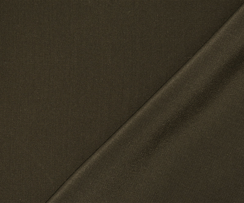 Brown Famous Designer Silk Crepe De Chine Woven Fabric