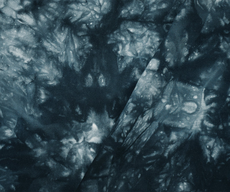 Deep Blue-Multi Famous Designer Tie Dye Challis Woven Fabric