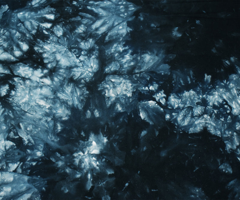 Deep Blue-Multi Famous Designer Tie Dye Challis Woven Fabric