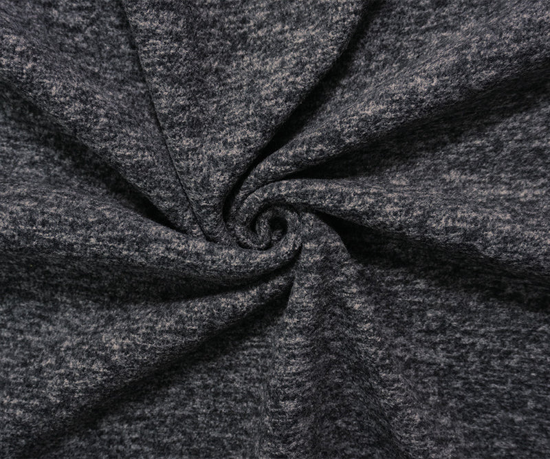 Heather Black Famous Designer Sweatshirt Fleece Knit Fabric