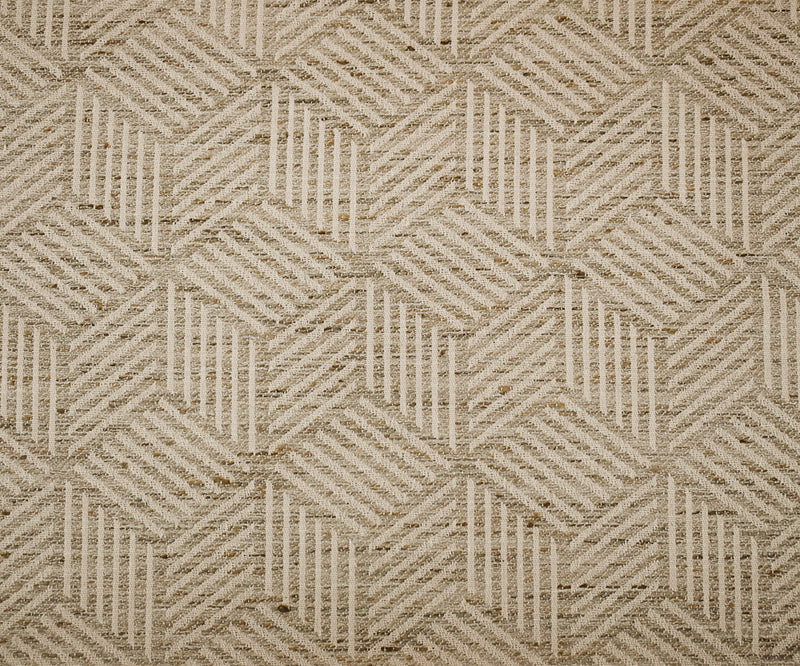 Beige-Gray-Brown Polyester Blend 3D Cube Stripe Damask Decorating Fabric