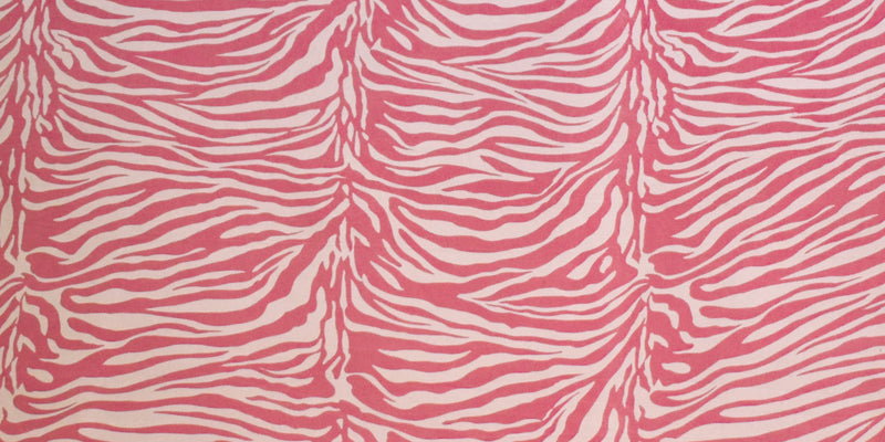 Pink-Pale Gray Zebra Printed Stretch Silk Jersey Knit Fabric
