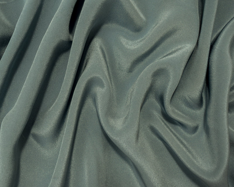 Cool Gray Silk Famous Designer Crepe De Chine Woven Fabric
