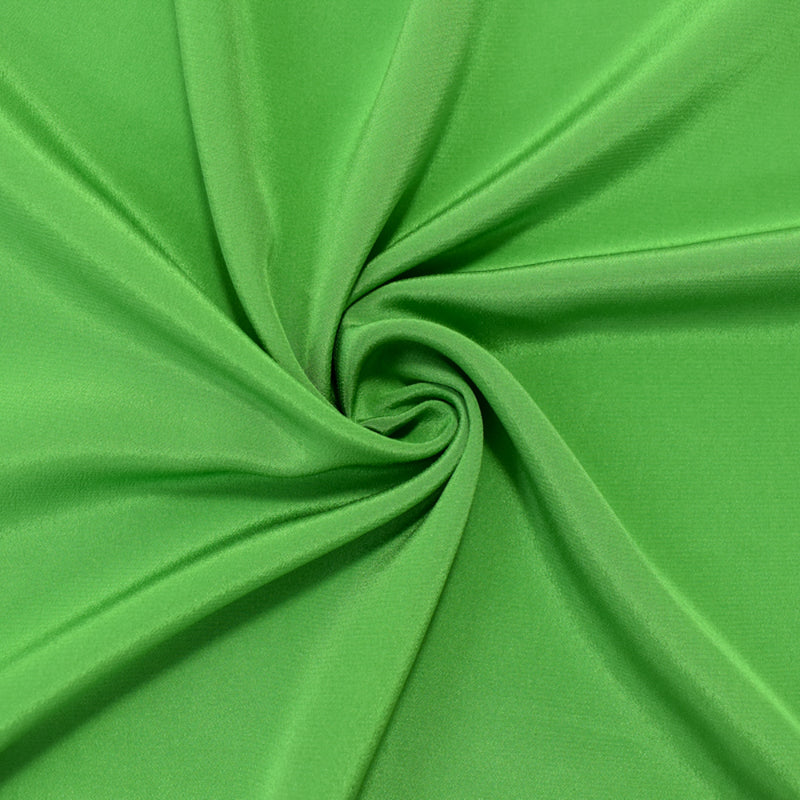 Green Silk Famous Designer Crepe De Chine Woven Fabric