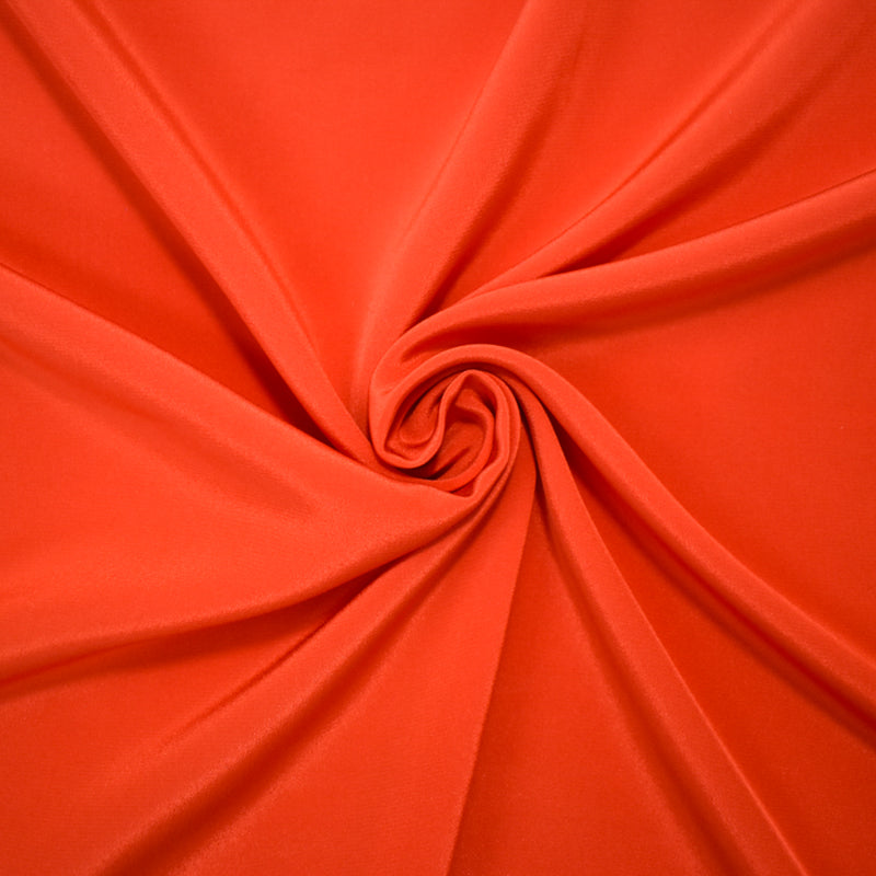 Orange Silk Famous Designer Crepe De Chine Woven Fabric