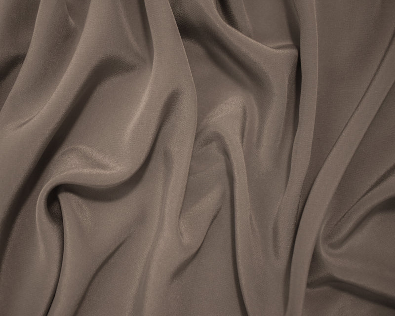 Gray Silk Famous Designer Satin Woven Fabric