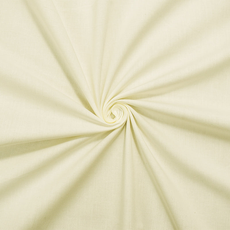 Light Ivory Cotton Solid Stretch Spandex Poplin Woven Fabric