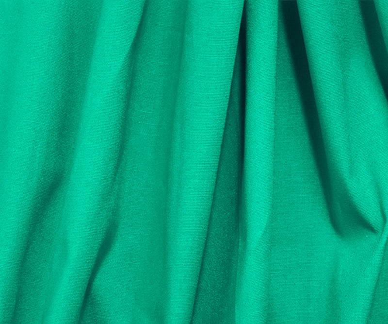 Green Ivory Cotton Solid Stretch Spandex Poplin Woven Fabric