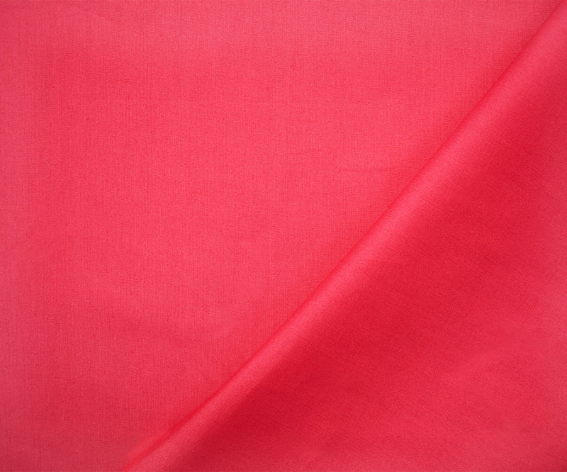 Pink Cotton Solid Stretch Spandex Poplin Woven Fabric