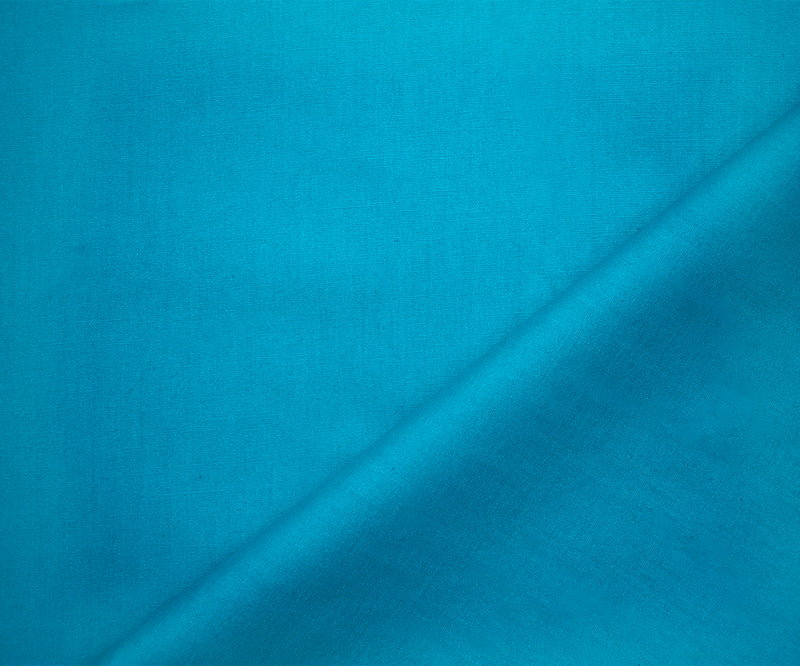 Aqua Teal Cotton Solid Stretch Spandex Poplin Woven Fabric